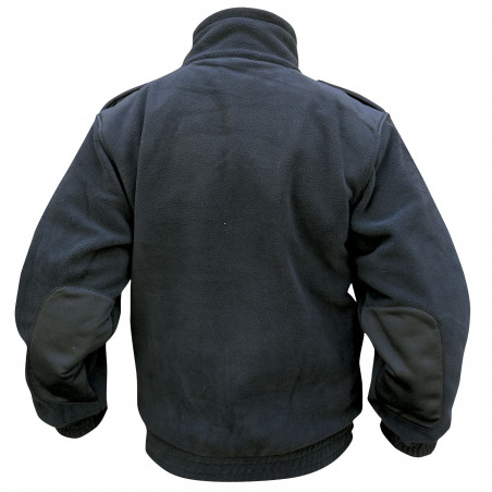 Blouson polaire “AT” — polaire 400 g/m², noir, usage militaire / sécurité