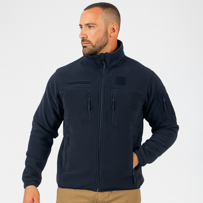 Blouson Polaire Bleu Marine FITTE – Polaire 100 % polyester 390 g/m² Blouson Polaire Bleu Marine FITTE – Polaire 100 % polyester 390 g/m²