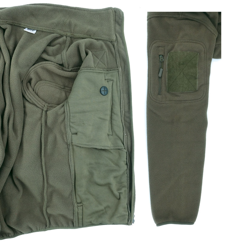 Blouson polaire vert armée fitté – Vêtement professionnel
