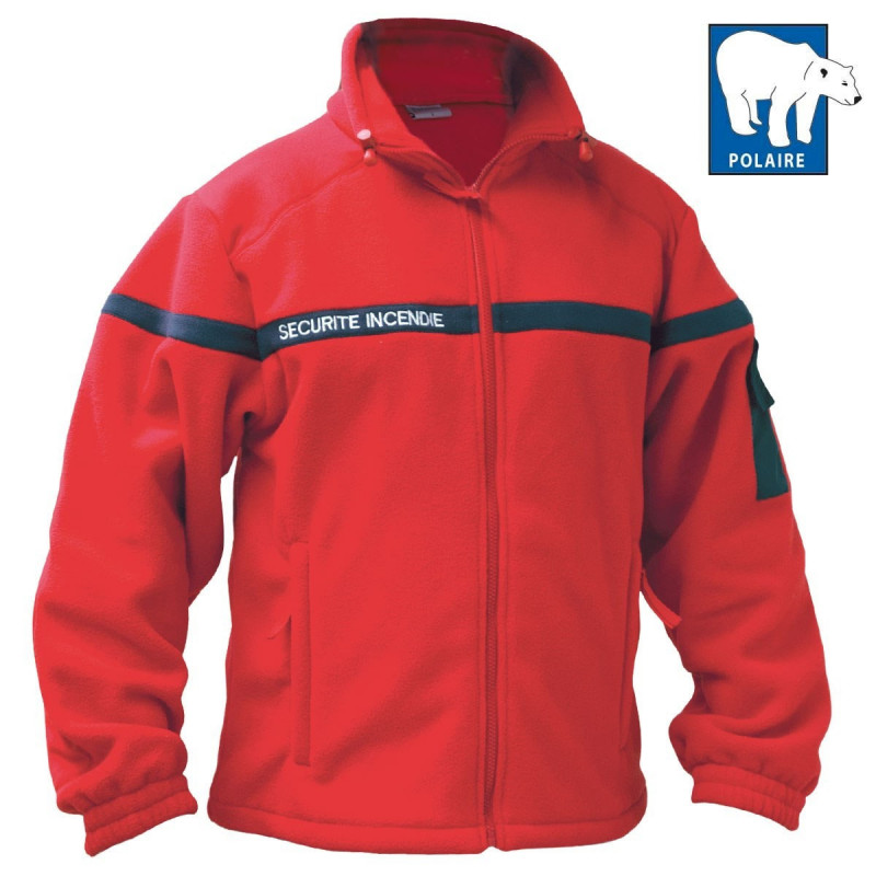 Blouson polaire rouge Sécurité Incendie – 100 % polyester, poches zippées, renforts épaules/coudes Blouson polaire rouge Sécurité Incendie – 100 % polyester, poches zippées, renforts épaules/coudes