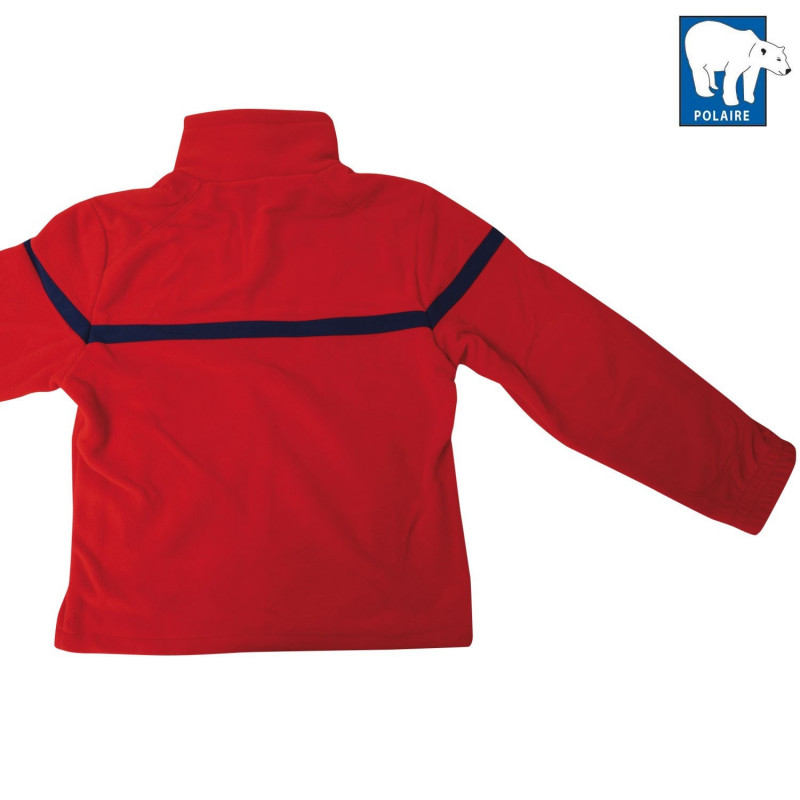 Blouson polaire rouge Sécurité Incendie – 100 % polyester, poches zippées, renforts épaules/coudes Blouson polaire rouge Sécurité Incendie – 100 % polyester, poches zippées, renforts épaules/coudes