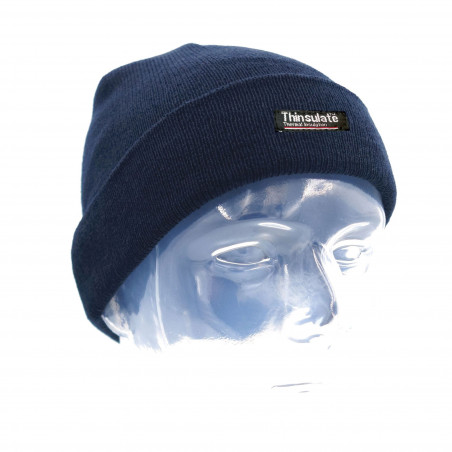Bonnet Bleu Marine Double Maille Thinsulate | Pros-FAS