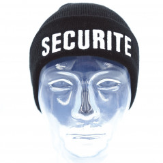 Bonnet Noir Maille Thinsulate Brodé « Sécurité »