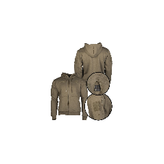 Sweat-shirt vert avec capuche et zip
