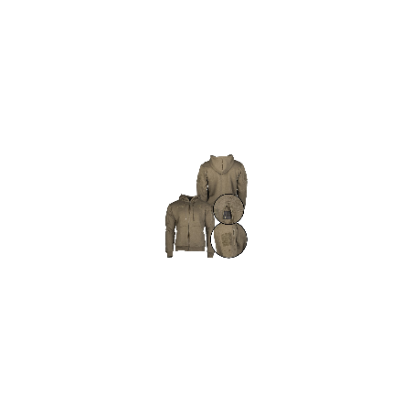 Sweat-shirt vert avec capuche et zip
