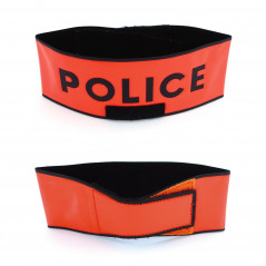 Brassard Police orange avec emplacement RIO