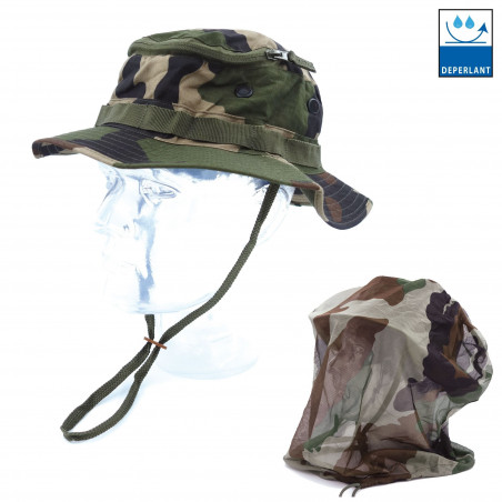 Chapeau jungle avec moustiquaire – tissu Rip-Stop