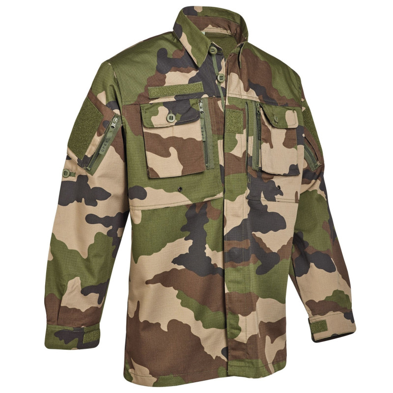Chemise GUERILLA RIPSTOP Multipoches CAMO CE  – Rip-Stop 220 g/m², déperlante, multipoches
