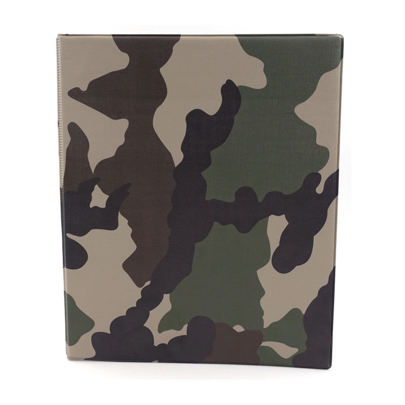 Classeur A4 Camouflage CE – PVC 4 Anneaux, 200-250 Feuilles | Pros-FAS
