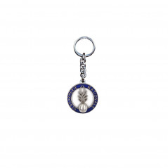 Porte-clés Gendarmerie métal – Flamme émaillée 3,5 cm