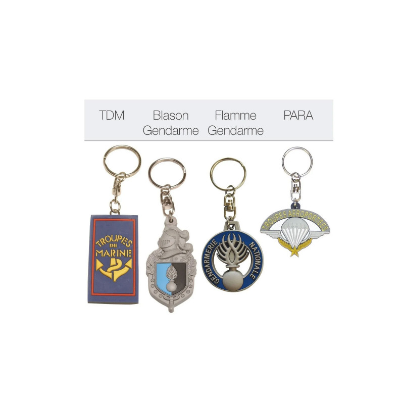 Porte-clés militaire et Gendarmerie – motif blason Gendarme Porte-clés militaire et Gendarmerie – motif blason Gendarme