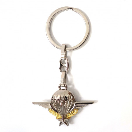 Porte-clés métal Para – double face 45×28 mm, modèle déposé