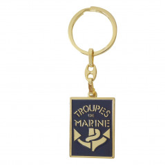Porte-clés métal Troupes de Marine • 30×40 mm – modèle déposé