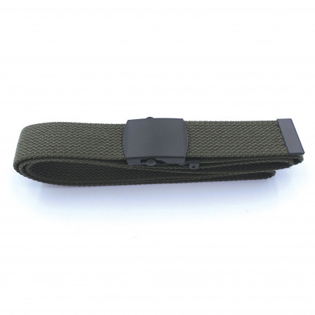 Ceinture sangle verte – Boucle métal armée, ajustable