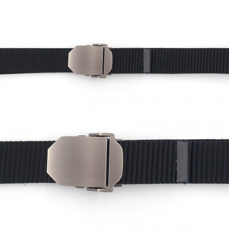Ceinture Sangle Noire Boucle Métal – Nylon 100 % | Pros-FAS
