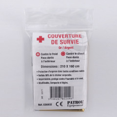 Couverture de survie isotherme — film métallisé réflectif