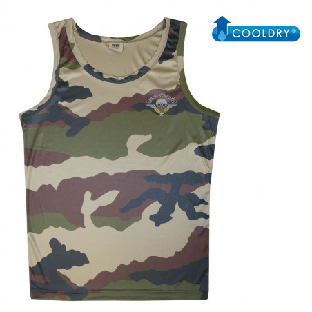 Débardeur Cooldry camouflage CE sérigraphié Para – léger & respirant