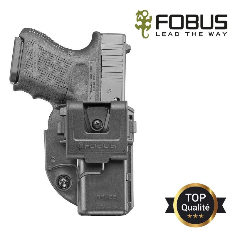 Holster Discret Ambidextre pour Glock 26 / 27 – Rétention Passive | Pros-FAS