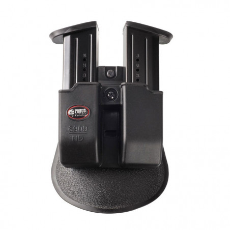 Double porte-chargeur 9 mm (non compatible Glock) – Rétention passive, montage ceinture / MOLLE
