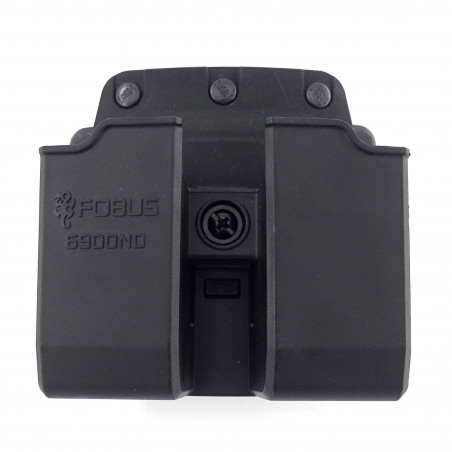 Double porte-chargeur rotatif pour Glock 17/19 – Rétention passive réglable