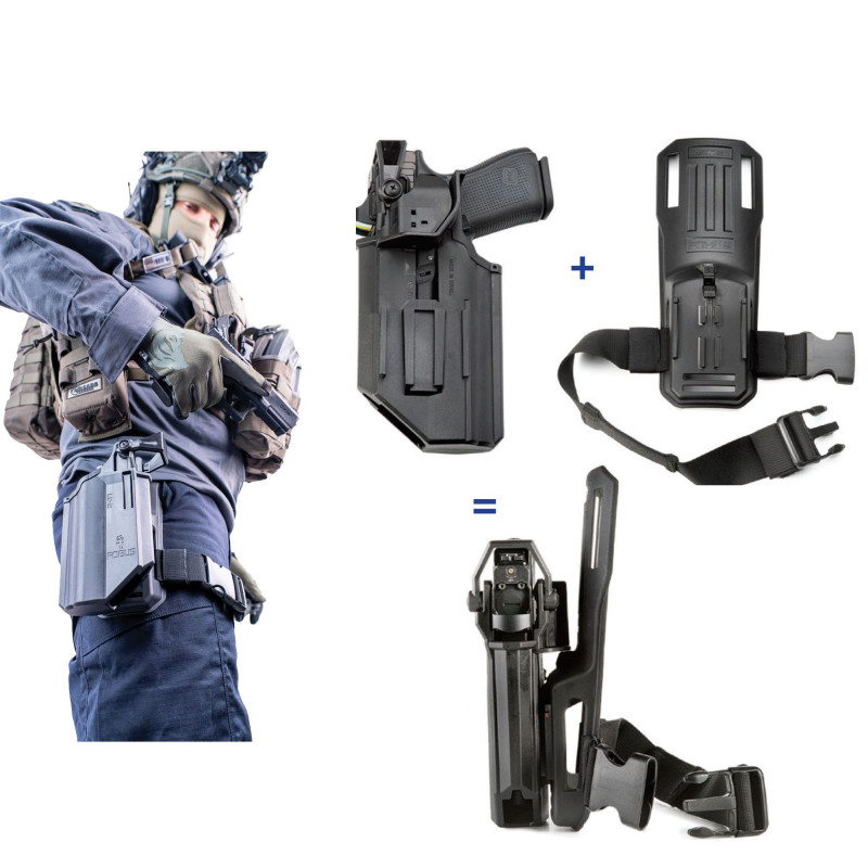 Holster Fobus Glock 19/19X/17/45 – Ceinture QuickLock – Forces de l’ordre