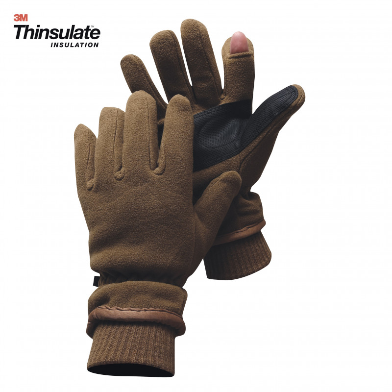 Gants polaires doigt tireur Thinsulate vert armée Gants polaires doigt tireur Thinsulate vert armée