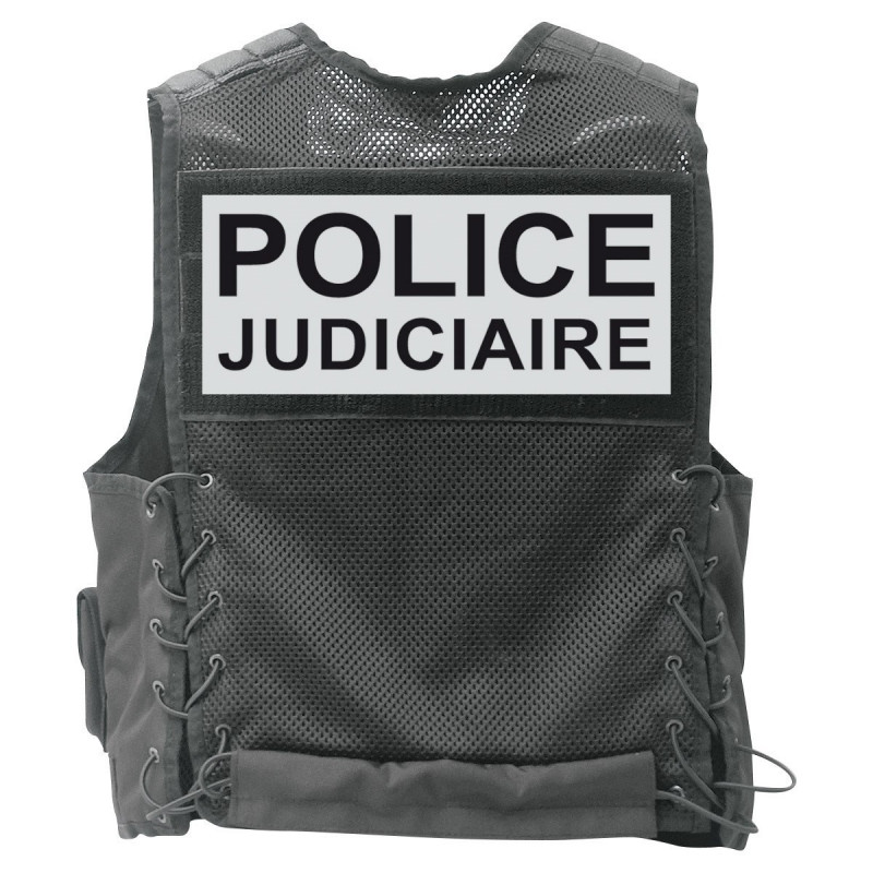 Gilet d’identification – réglable, polyester déperlant, porte-radio ACROPOL/TETRAPOL
