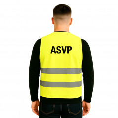 Gilet fluo haute visibilité pour ASVP (Agent de Surveillance de la Voie Publique)