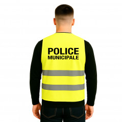 Gilet fluo haute visibilité Police Municipale