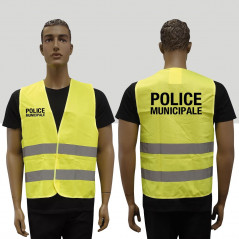 Gilet fluo haute visibilité Police Municipale Gilet fluo haute visibilité Police Municipale
