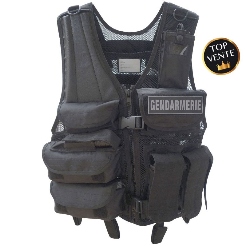 Gilet Force Intervention – nylon déperlant, poches multiples, gilet tactique