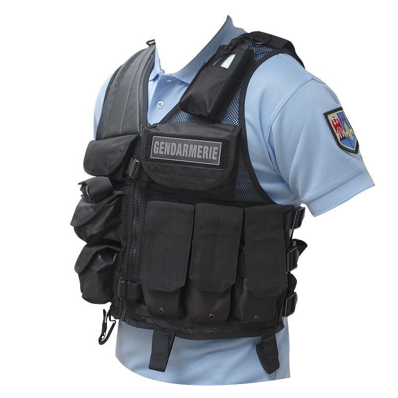 Gilet Force Intervention – nylon déperlant, poches multiples, gilet tactique