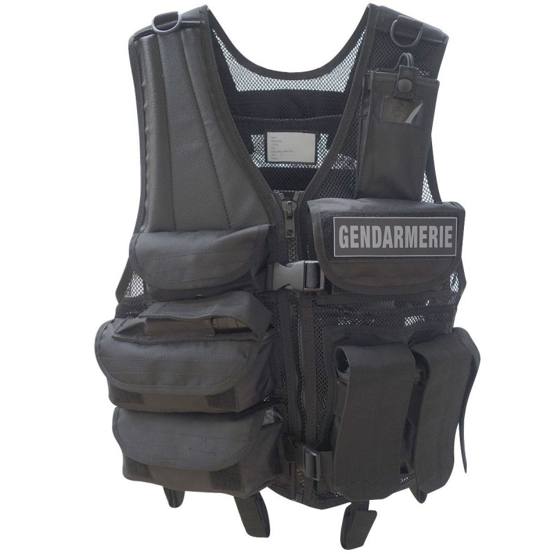 Gilet Force Intervention – nylon déperlant, poches multiples, gilet tactique