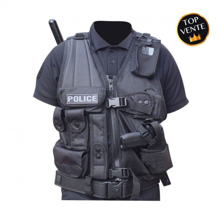 Gilet Force Intervention avec Holster pour PA ou Taser – Patrol Equipement