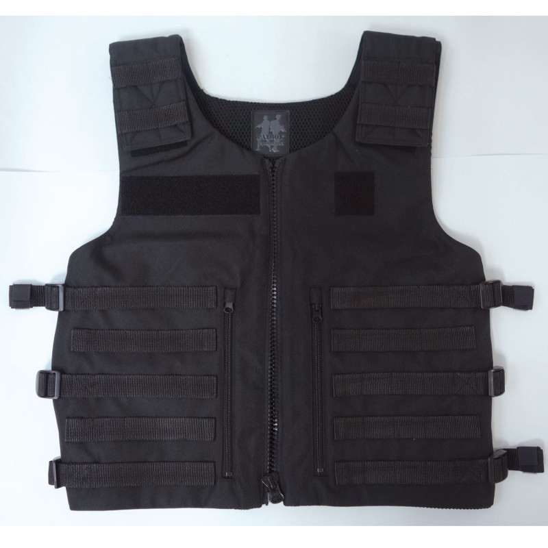 Gilet Tactique RAID – Noir – Système MOLLE – Tailles S/M à 2XL/3XL