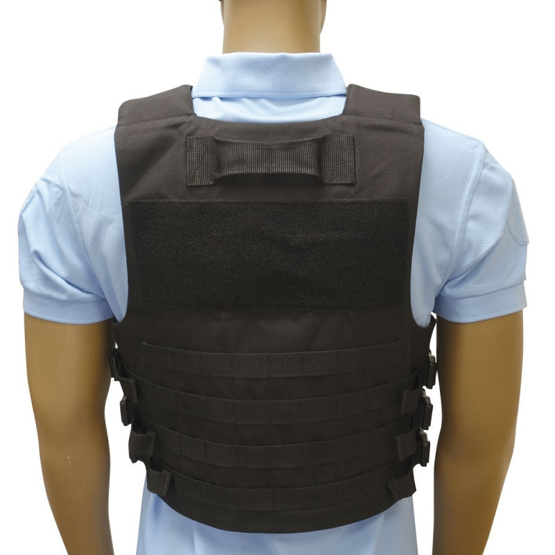Housse de gilet pare-balles pour plaques balistiques – Réglable MOLLE – Noir