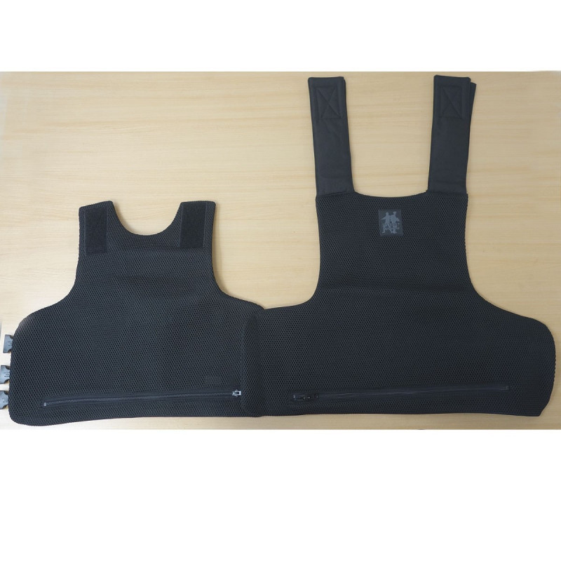 Housse de gilet pare-balles pour plaques balistiques – Réglable MOLLE – Noir