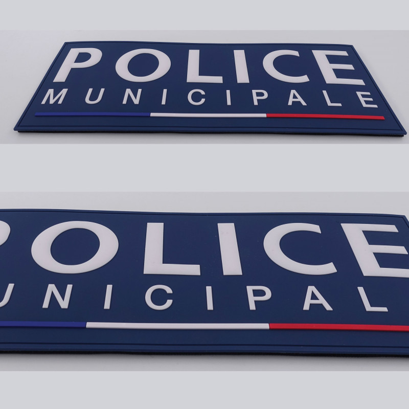 Bandeau d’identification Police Municipale en rubber haute densité