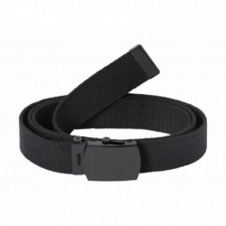 Ceinture en toile noire boucle noire