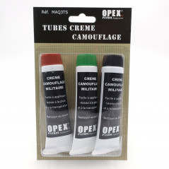 Tubes de camouflage – Set de 3 couleurs (noir, vert, marron) pour usage terrain