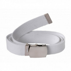 Ceinture en toile blanche boucle argent