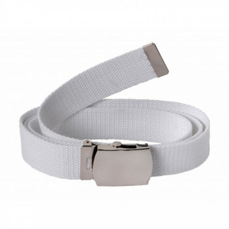 Ceinture en toile blanche boucle argent