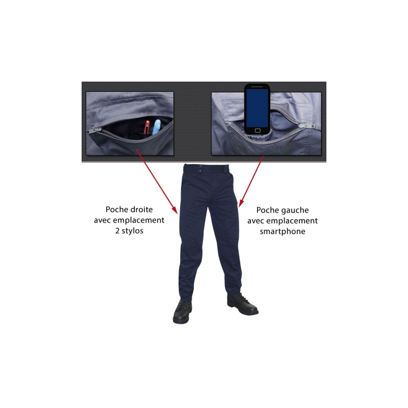 Pantalon Intervention Platinium Bleu Mat - Anti-statique - Déperlant Pantalon Intervention Platinium Bleu Mat - Anti-statique - Déperlant