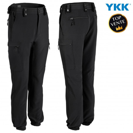 Pantalon d’Intervention Léger Mat Noir – PROS-FAS – Poches Latérales