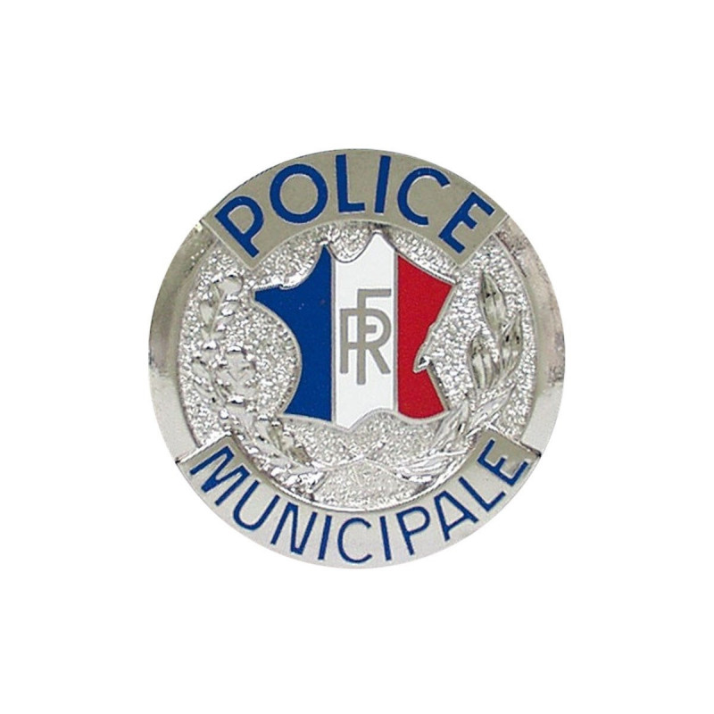 Porte-cartes cuir Police Municipale — format CB, 2 volets