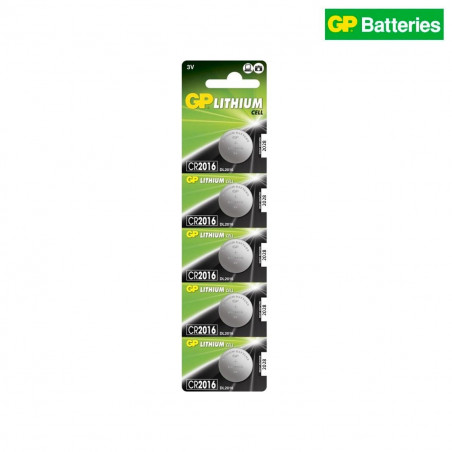Pack 5 Piles CR2016 Lithium 3V – Bouton – Pros-FAS