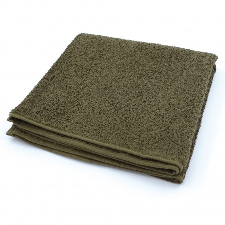 Serviette militaire kaki 100 % coton – 50 × 90 cm