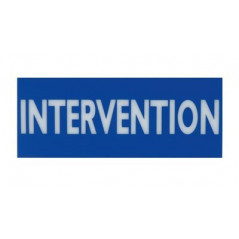 Plaque Plexi Intervention – Signalétique pare-brise 10 × 25 cm