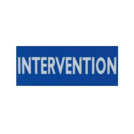 Plaque Plexi Intervention – Signalétique pare-brise 10 × 25 cm