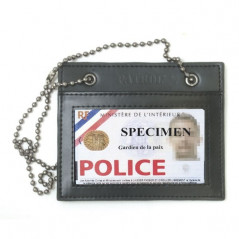 PORTE-CARTES EN CUIR AVEC CHAINE